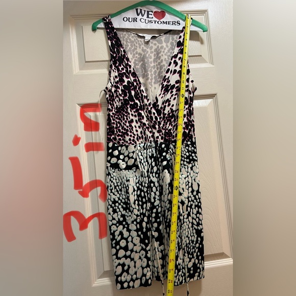 Diane Von Furstenberg Faux Wrap Animal Print Dress Size 10 - Picture 8 of 9